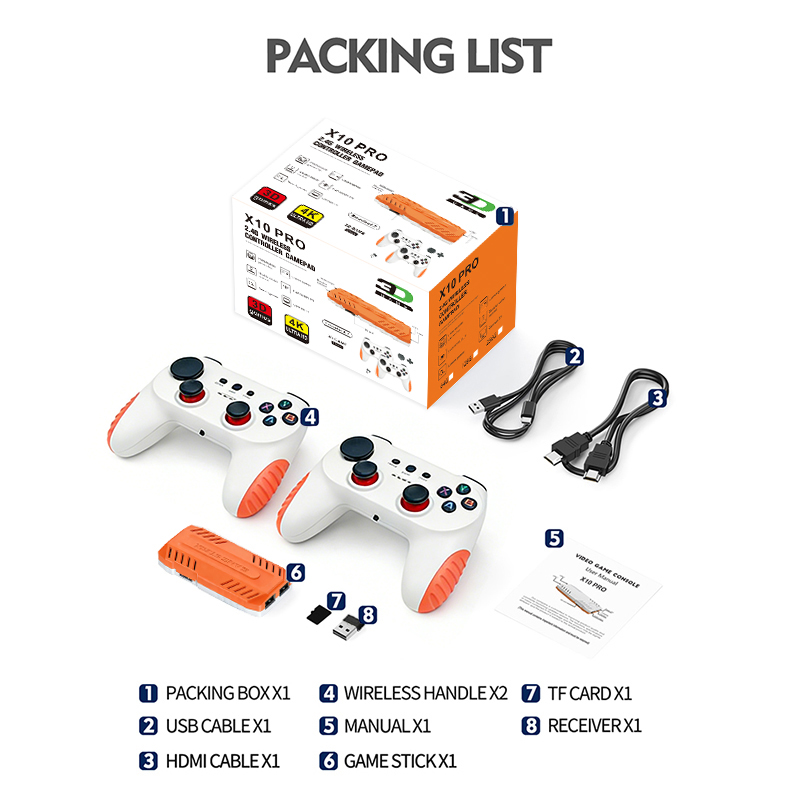 Retro Gaming Hdmi Stick - X10 PRO Wireless Game Stick Konsol