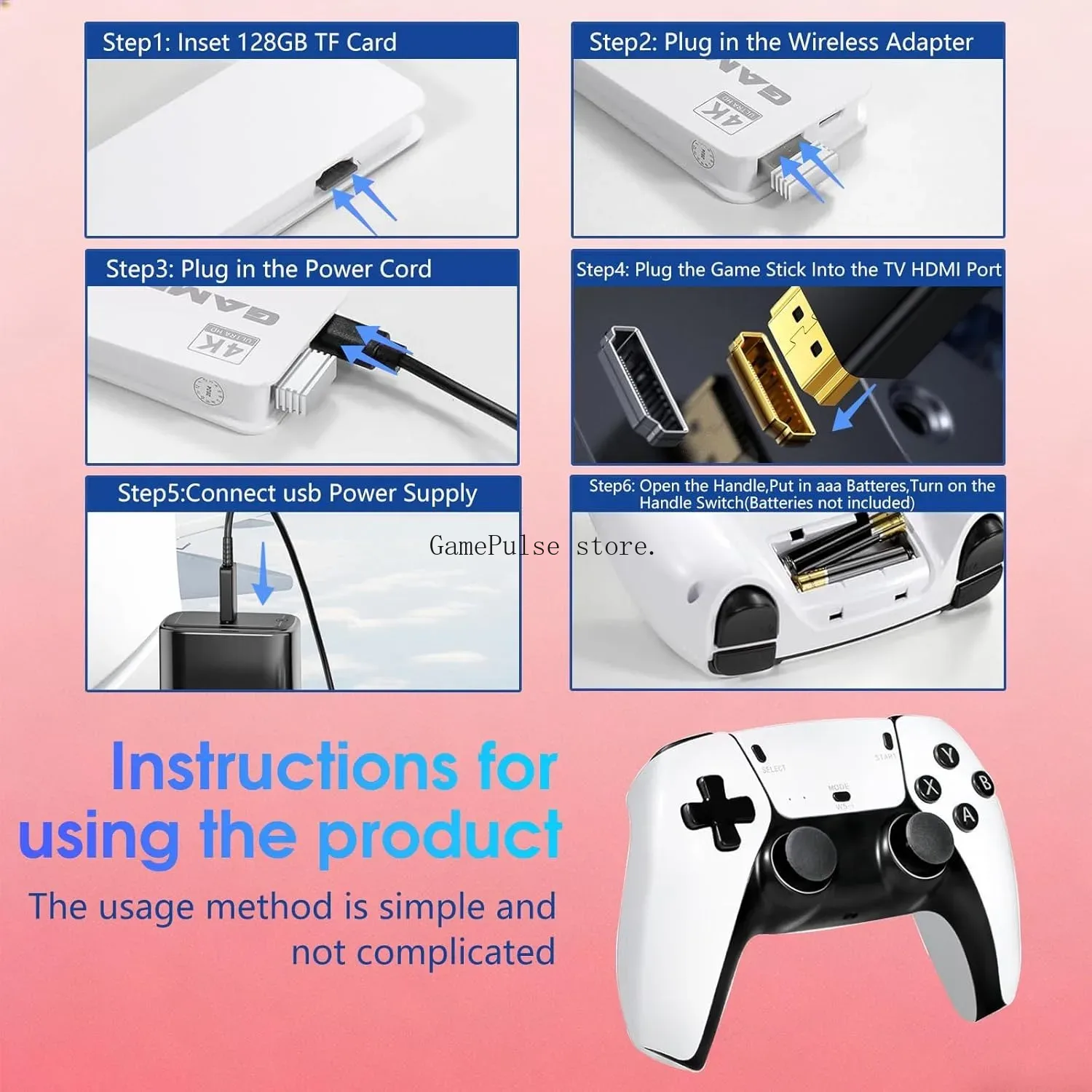 Konsol Game Retro Nirkabel Bar - Retro Gaming Hdmi Stick ulasan dan harga