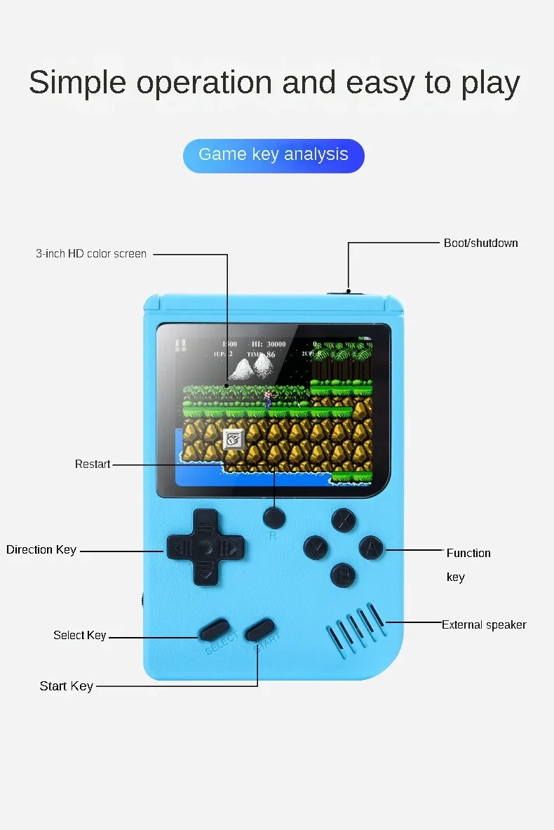 Konsol Retro Arcade LCD Warna  - Retro Gaming For Tv ulasan dan harga