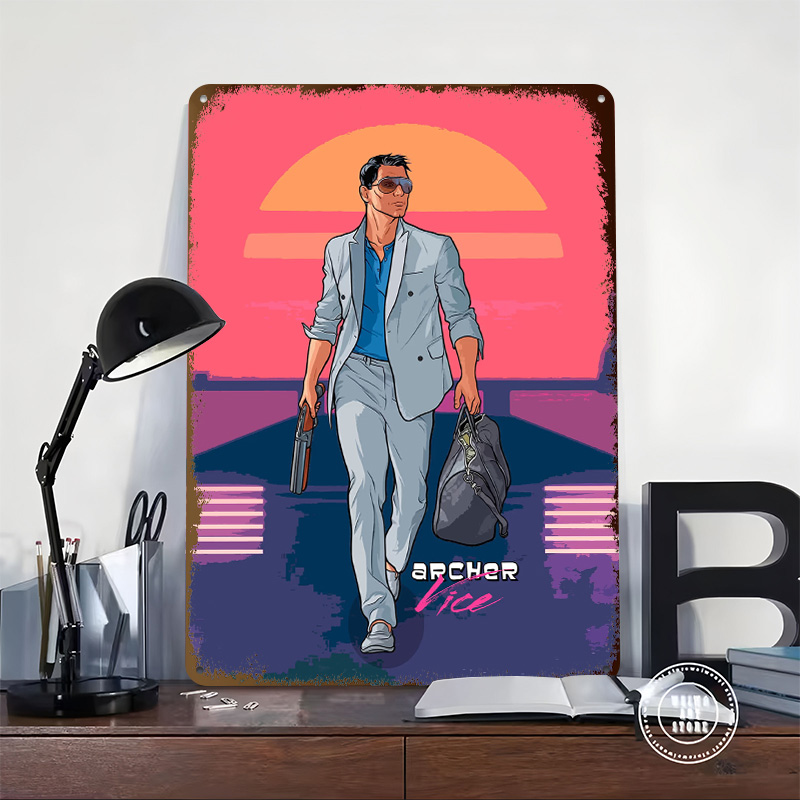 Poster Tinplate Archer Old Vib - Retro Gaming Vibe ulasan dan harga