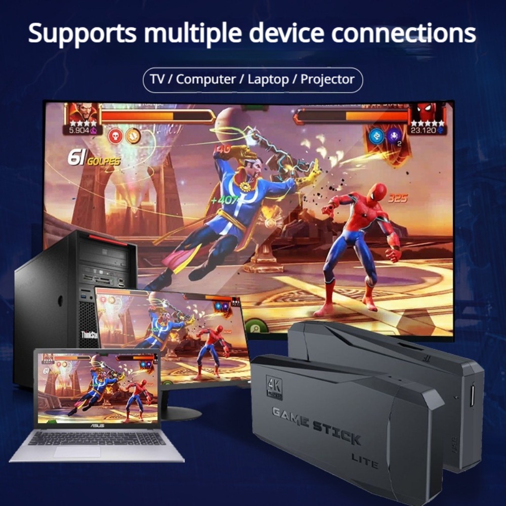 Konsol Game Stick Retro 4K Por - Retro Gaming Hdmi Stick ulasan dan harga