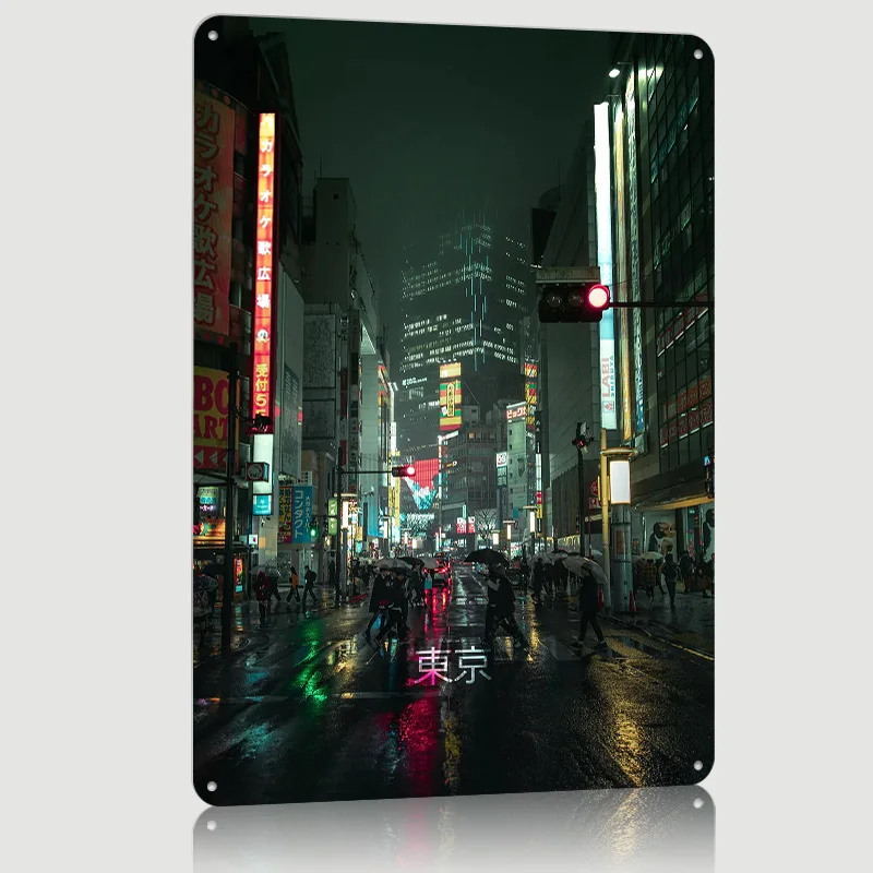 Poster Cetak Shibuya Rainy Vib - Retro Gaming Vibe ulasan dan harga