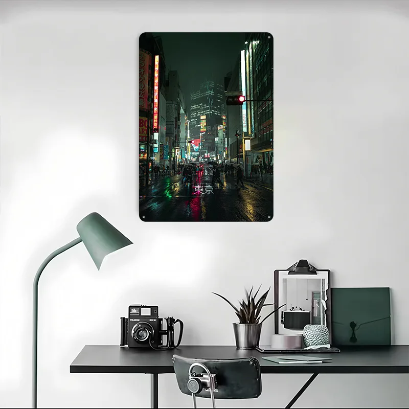 Poster Cetak Shibuya Rainy Vib - Retro Gaming Vibe ulasan dan harga
