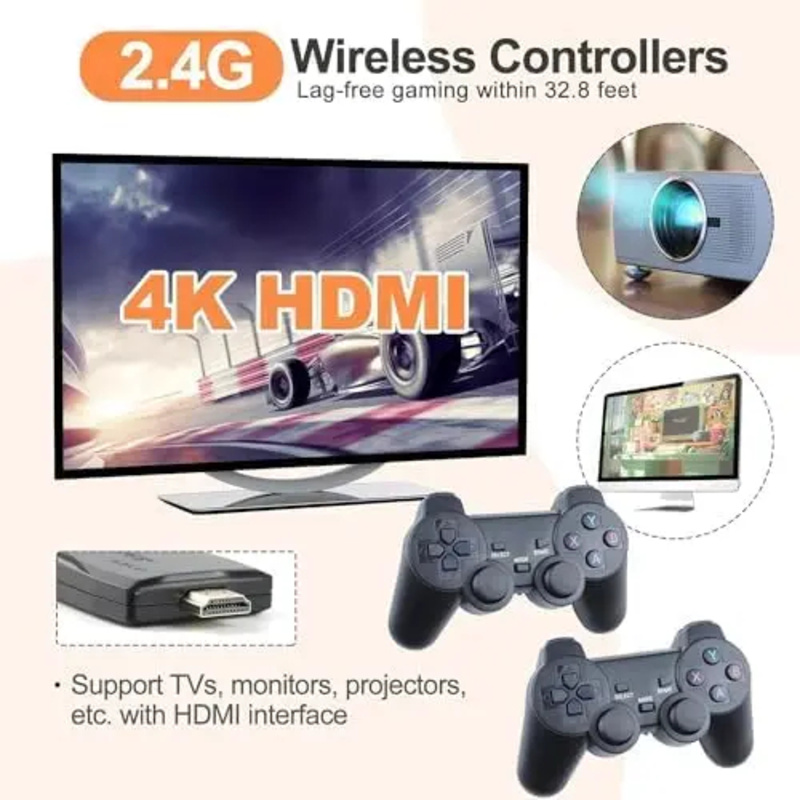 Konsol Game Retro Nirkabel 4K  - Retro Gaming Hdmi Stick ulasan dan harga