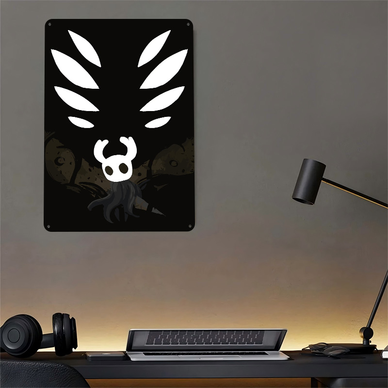 Poster Logam Hollow Knight Sen - Retro Knight Gaming ulasan dan harga
